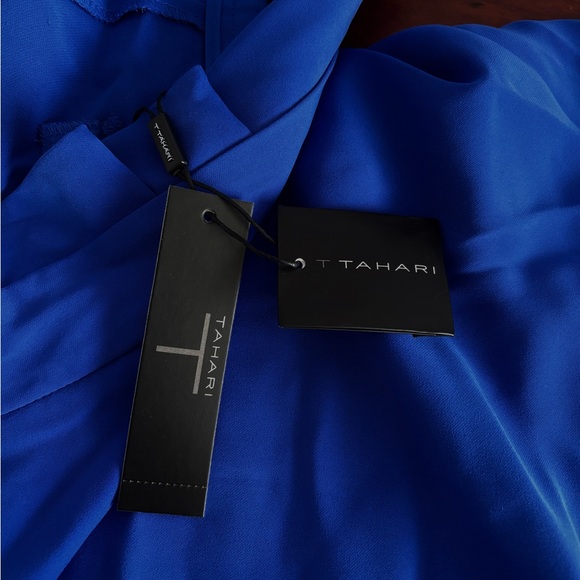 Tahari Royal Blue Wide Leg Pants Size 10 | High Waist & Cropped Fit NWT - Picture 9 of 14